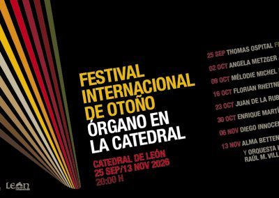 Festival Internacional de Otoño Órgano en la Catedral. Catedral de León 2026